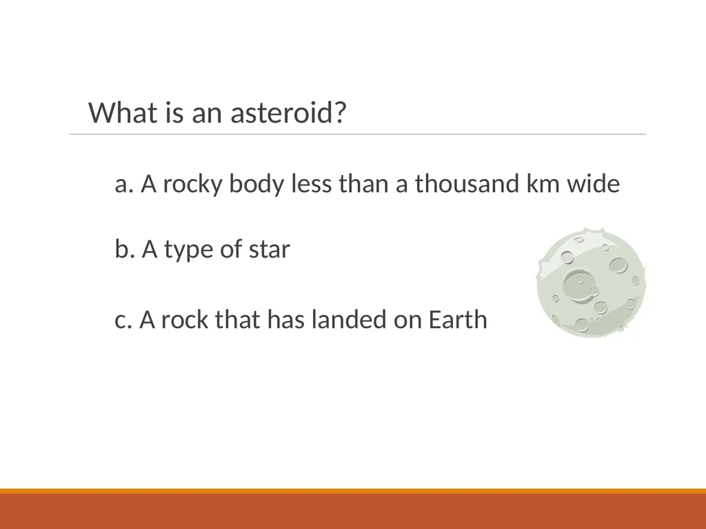 Space Rocks Questions and Answers Do large or - slide 18 of 45