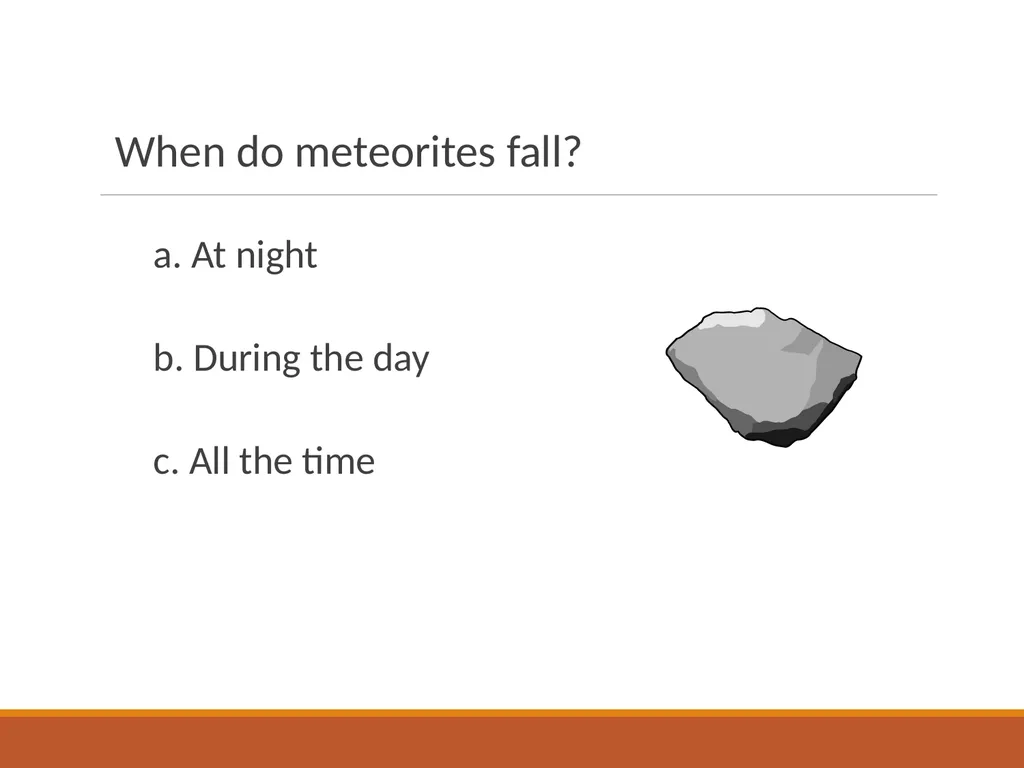 Space Rocks Questions and Answers Do large or - slide 11 of 45