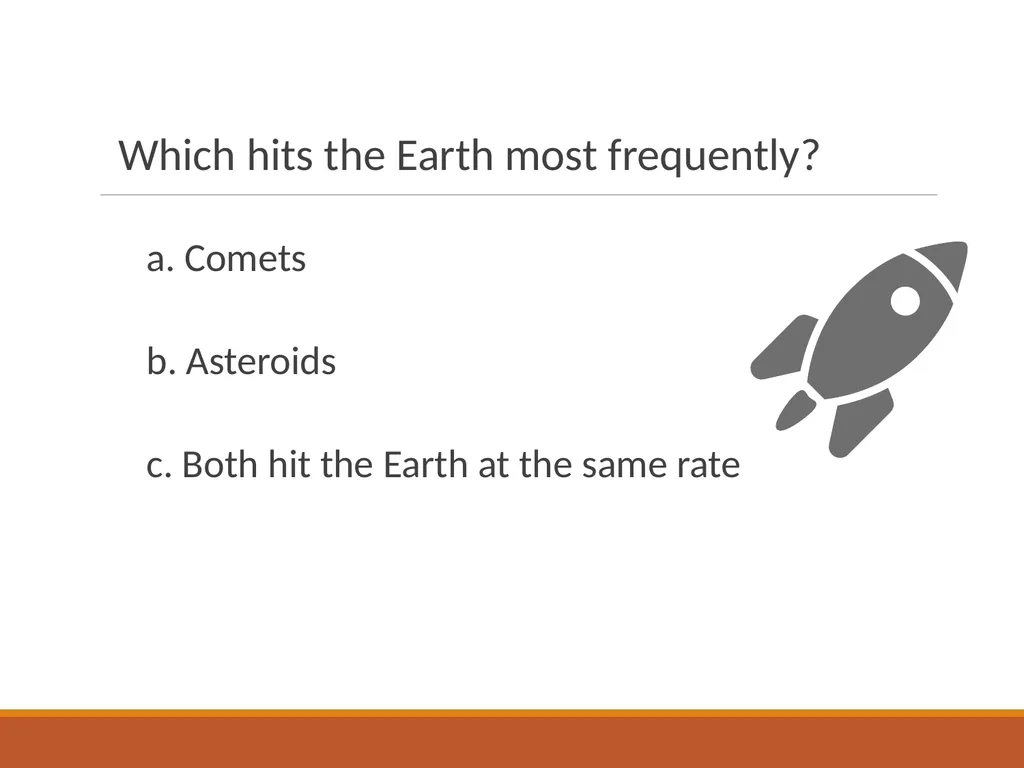 Space Rocks Questions and Answers Do large or - slide 7 of 45