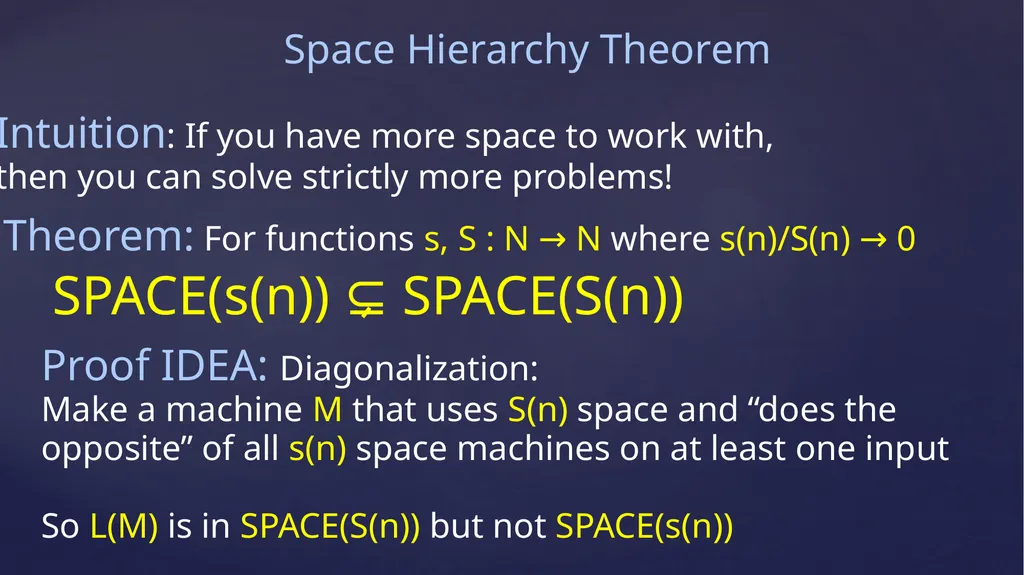 Space Complexity CS 154, Omer Reingold Measuring - slide 13 of 17