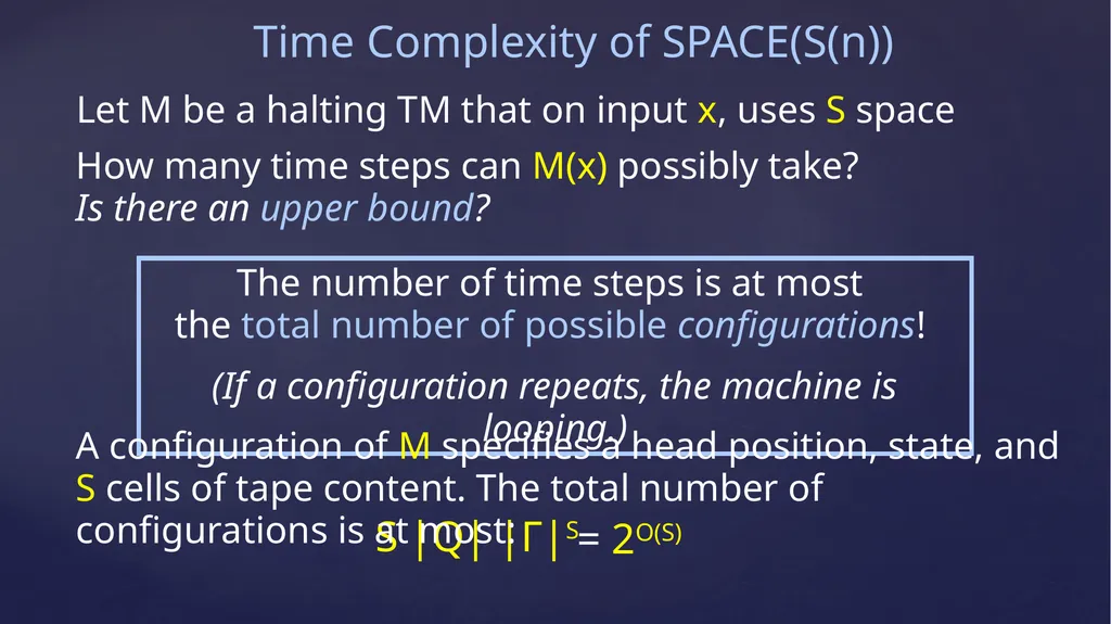 Space Complexity CS 154, Omer Reingold Measuring - slide 6 of 17