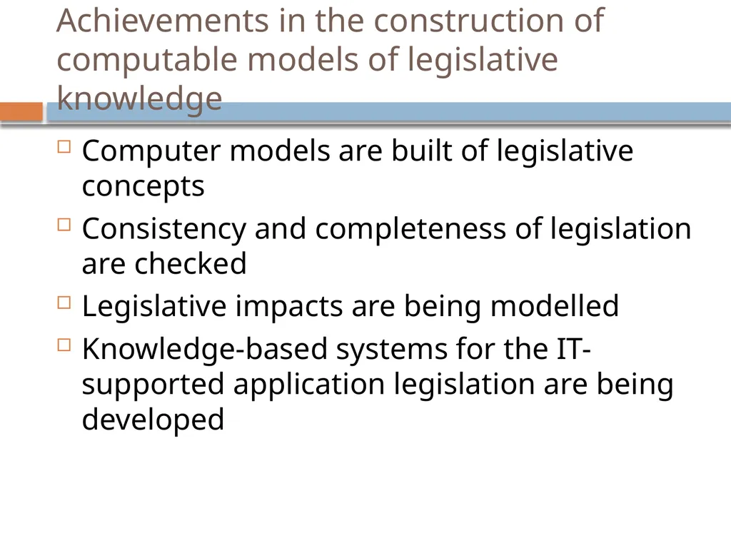 Artificial Intelligence & LAW Legal informatics - slide 33 of 35