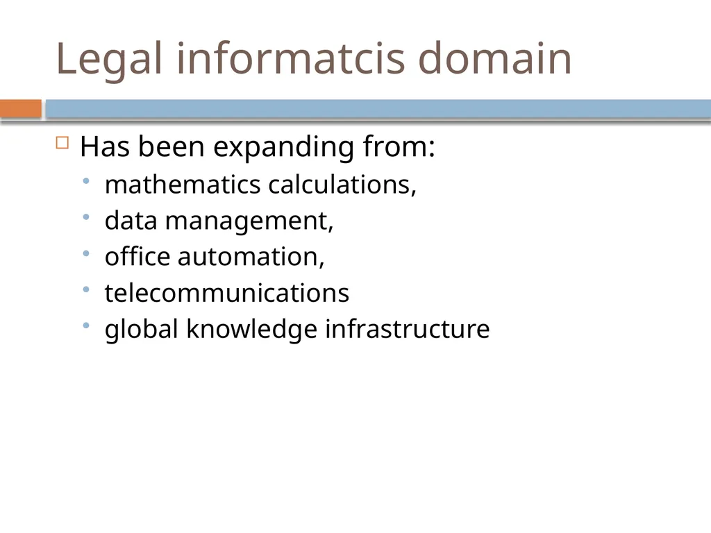 Artificial Intelligence & LAW Legal informatics - slide 21 of 35