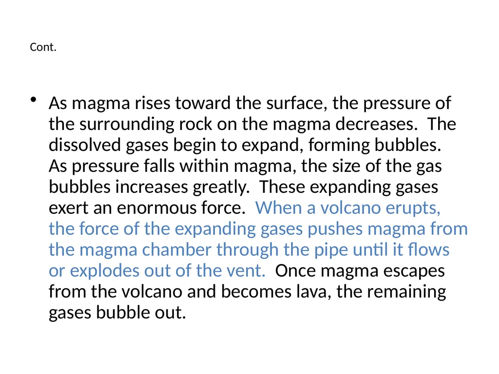 Volcanic Eruptions Key Terms Maga chamber pipe - slide 13 of 24
