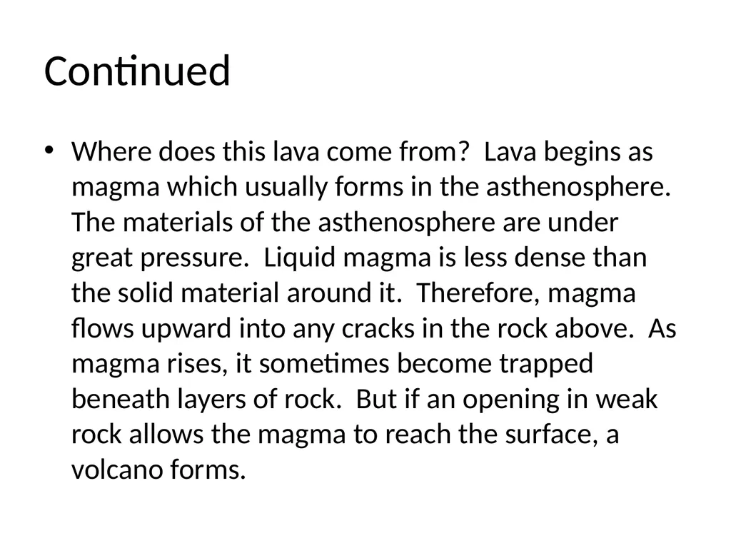 Volcanic Eruptions Key Terms Maga chamber pipe - slide 7 of 24