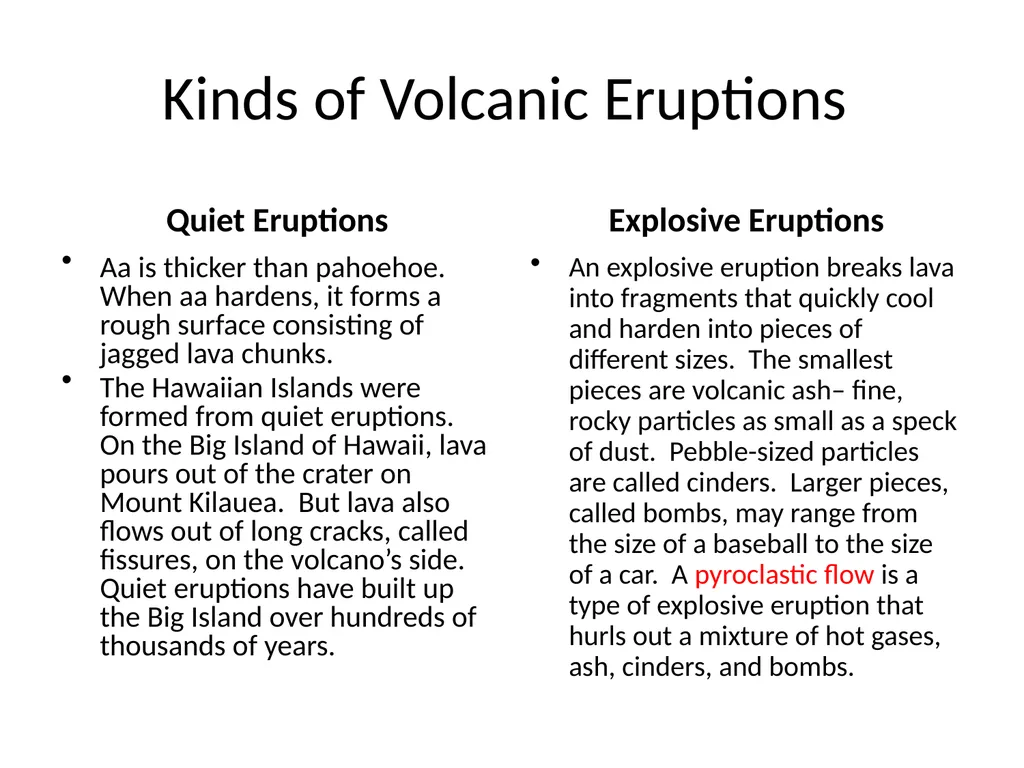 Volcanic Eruptions Key Terms Maga chamber pipe - slide 16 of 24
