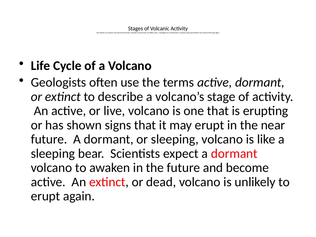 Volcanic Eruptions Key Terms Maga chamber pipe - slide 20 of 24