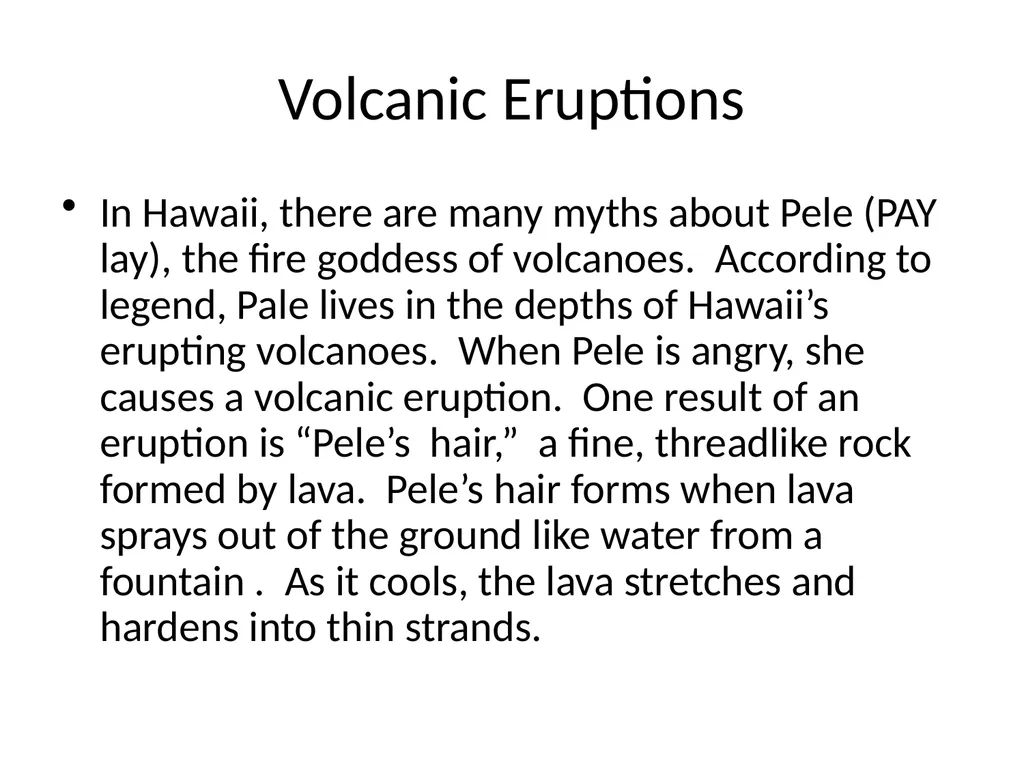 Volcanic Eruptions Key Terms Maga chamber pipe - slide 6 of 24