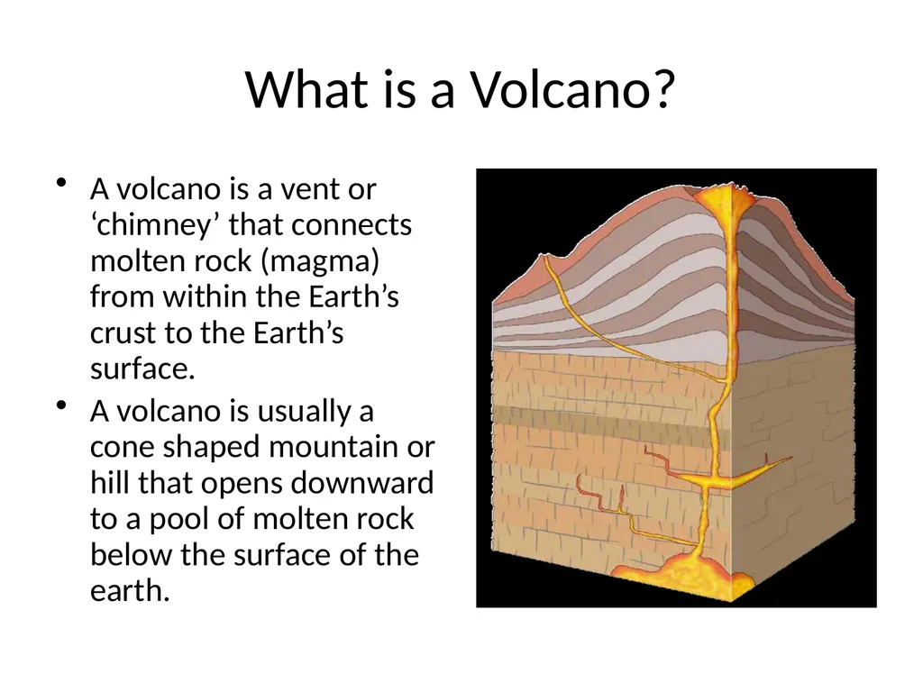 Volcanic Eruptions Key Terms Maga chamber pipe - slide 3 of 24