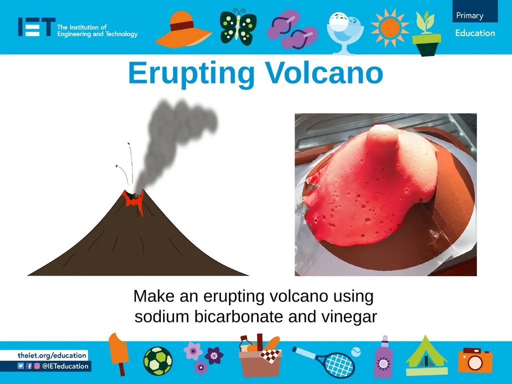 Make an erupting volcano using sodium bicarbonate - slide 1 of 6
