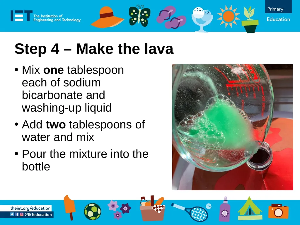 Make an erupting volcano using sodium bicarbonate - slide 5 of 6