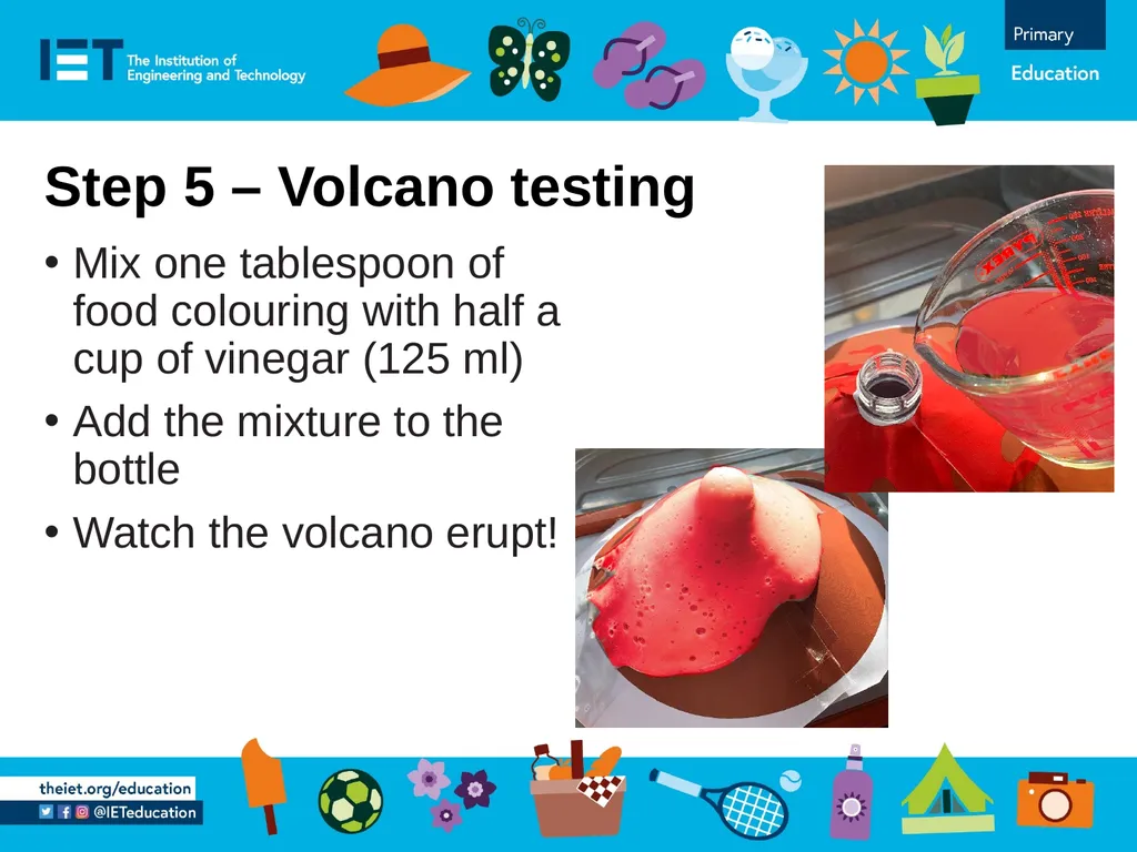 Make an erupting volcano using sodium bicarbonate - slide 6 of 6
