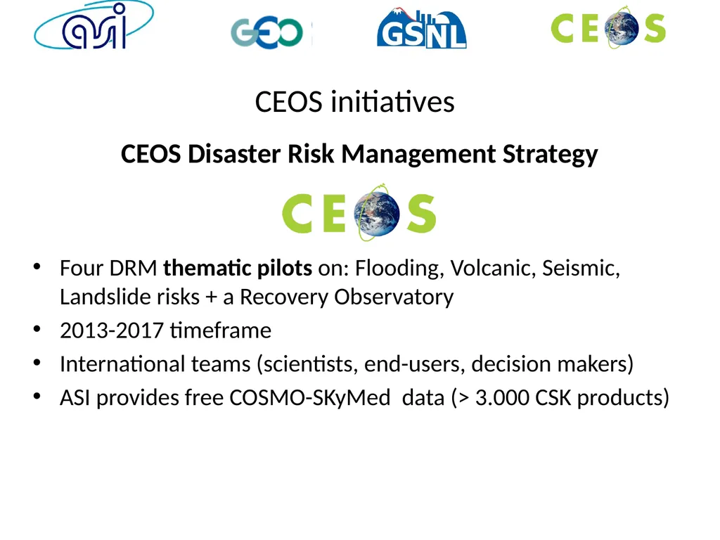 Access to COSMO-SkyMed data for science S. Zoffoli - slide 9 of 9