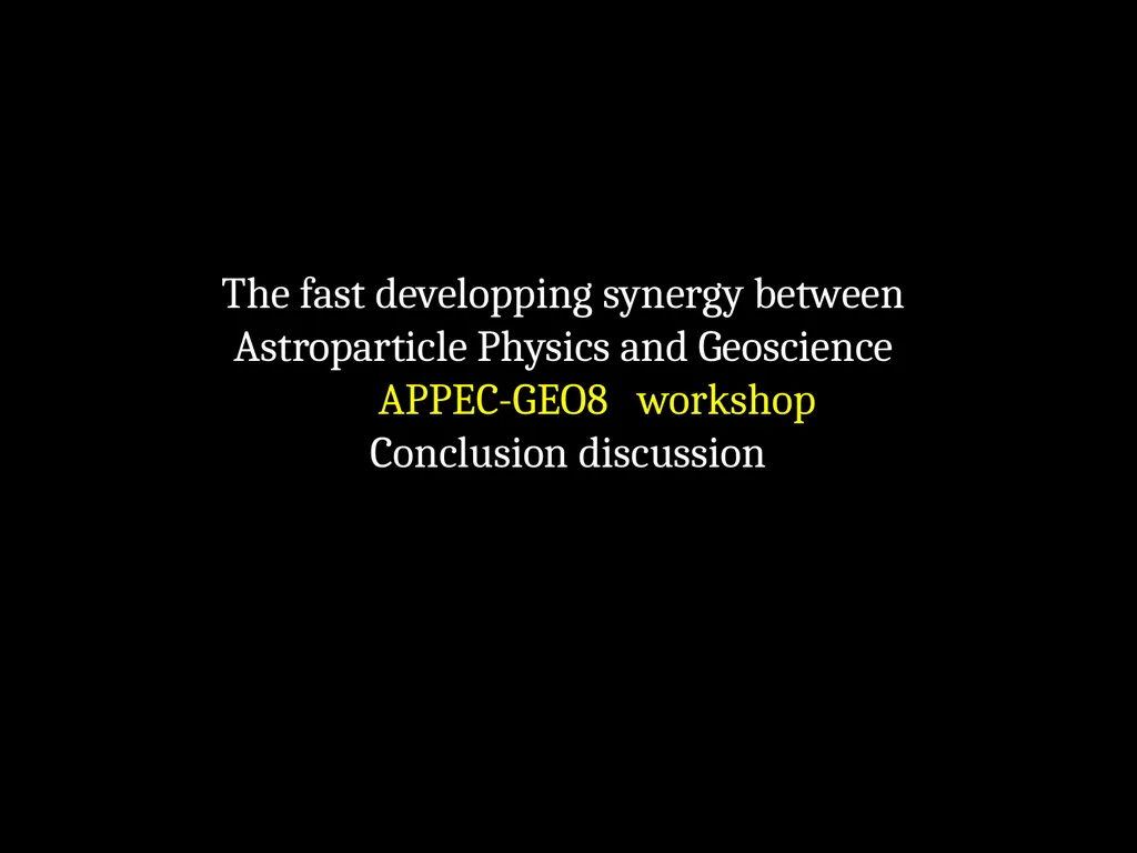 The fast developping synergy between Astroparticle