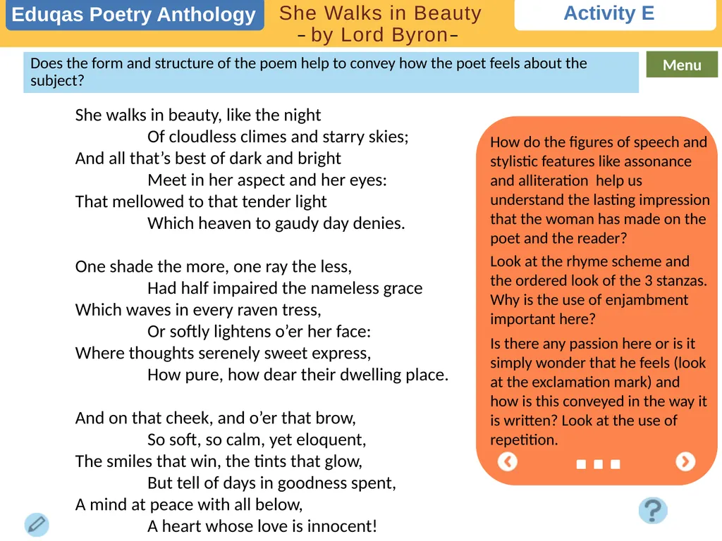 Choose a task This is a poem written about a - slide 6 of 7