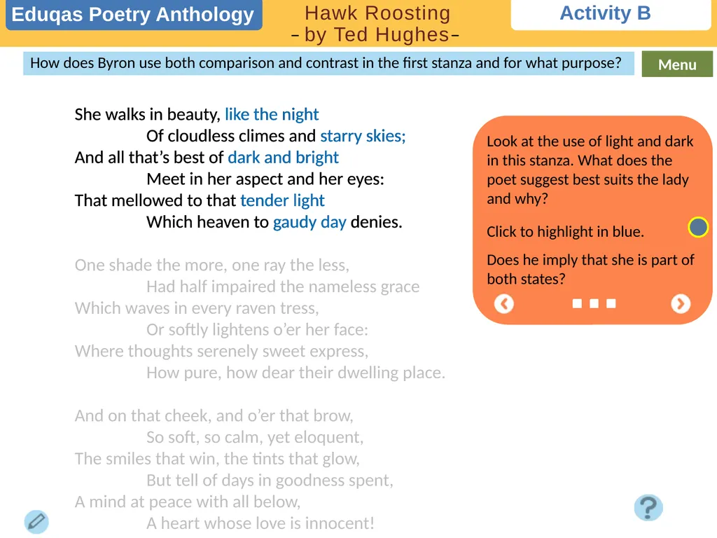 Choose a task This is a poem written about a - slide 3 of 7