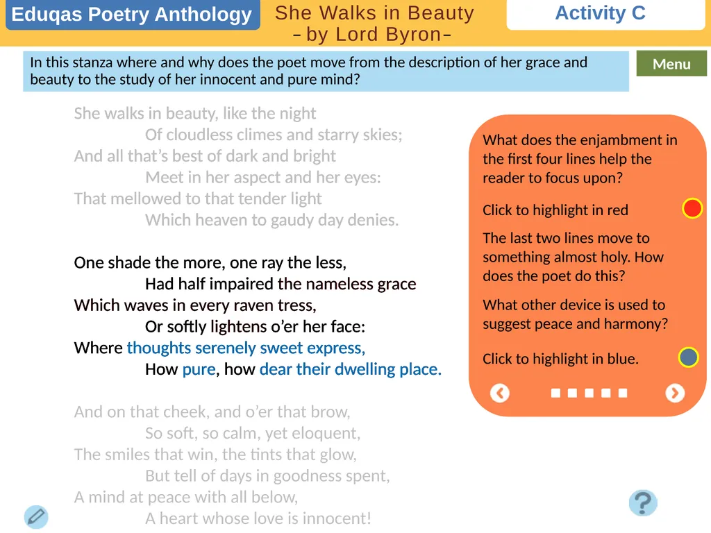 Choose a task This is a poem written about a - slide 4 of 7