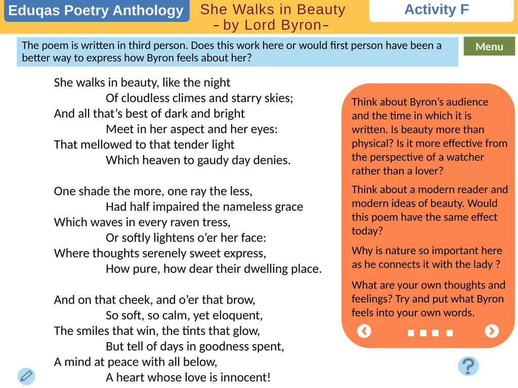 Choose a task This is a poem written about a - slide 7 of 7