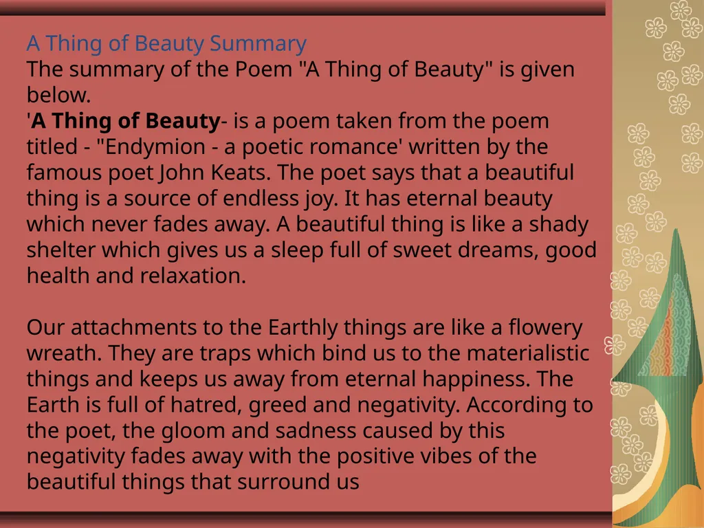 John Keats (1795–1821) JOHN KEATS (1795–1821) A - slide 5 of 7