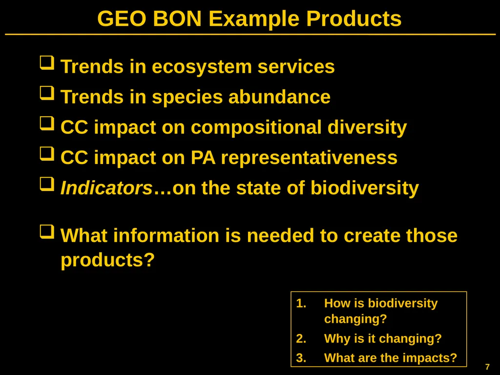 Gary GELLER NASA Ecological Forecasting Program - slide 7 of 17