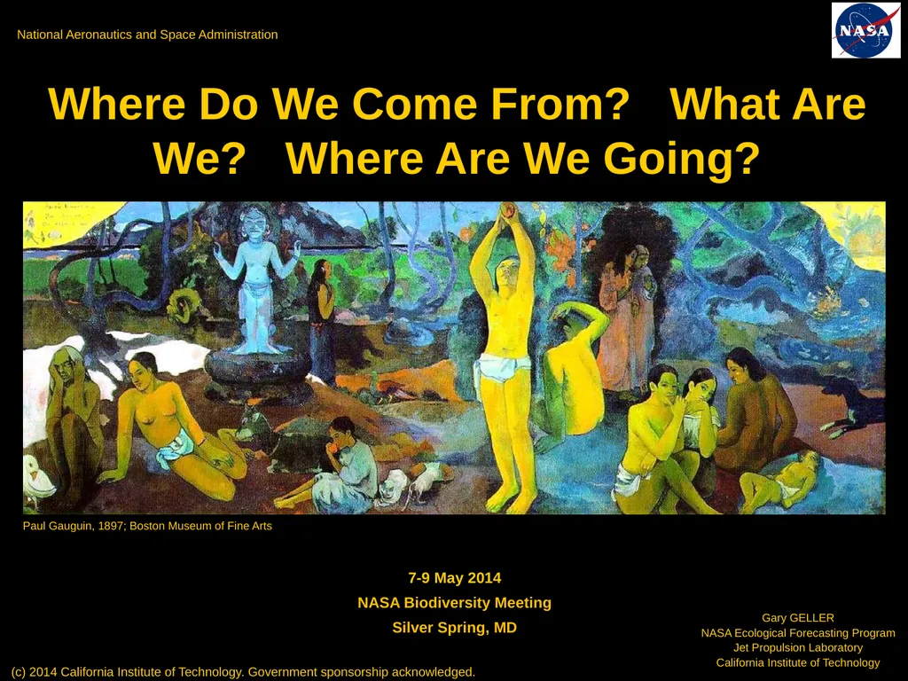 Gary GELLER NASA Ecological Forecasting Program - slide 4 of 17