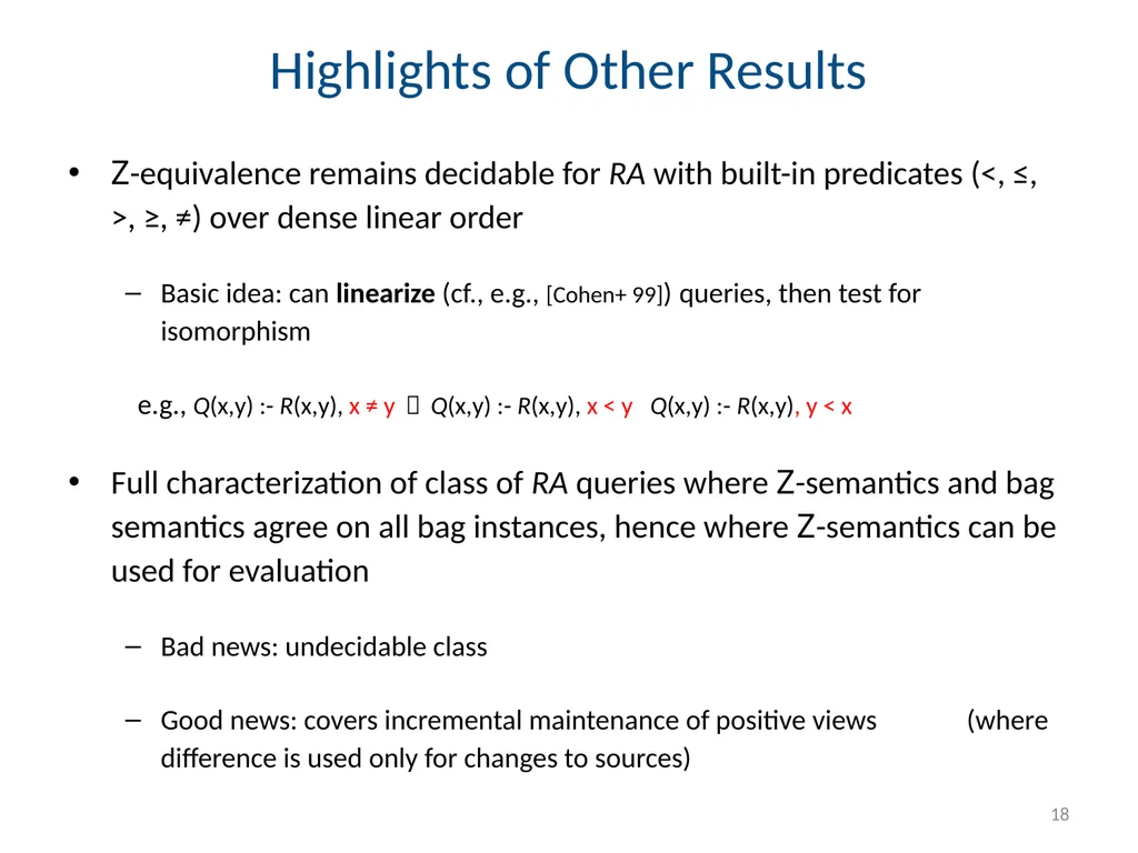 Todd J. Green University of California, Davis - slide 18 of 54