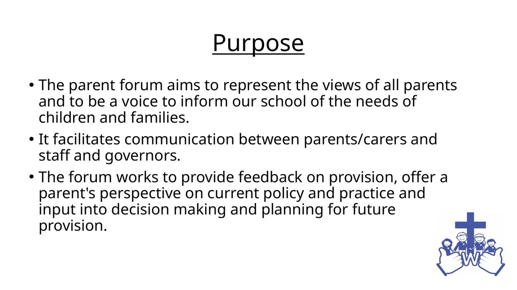 Parent Forum Good afternoon! Help yourself to - slide 3 of 13