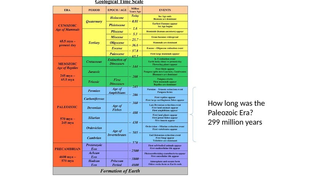 A history of earth The Geological time scales How - slide 5 of 12