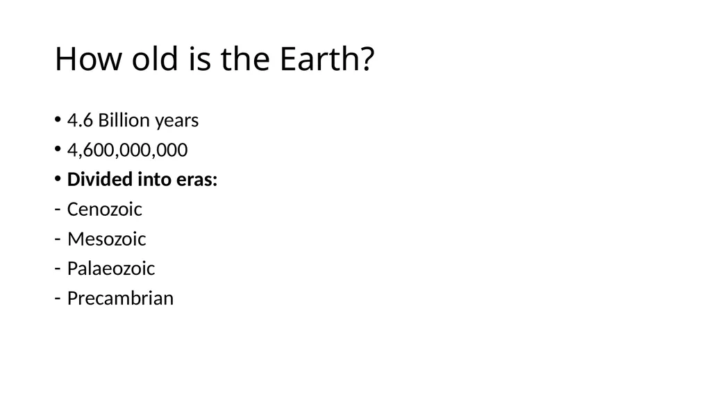 A history of earth The Geological time scales How - slide 2 of 12
