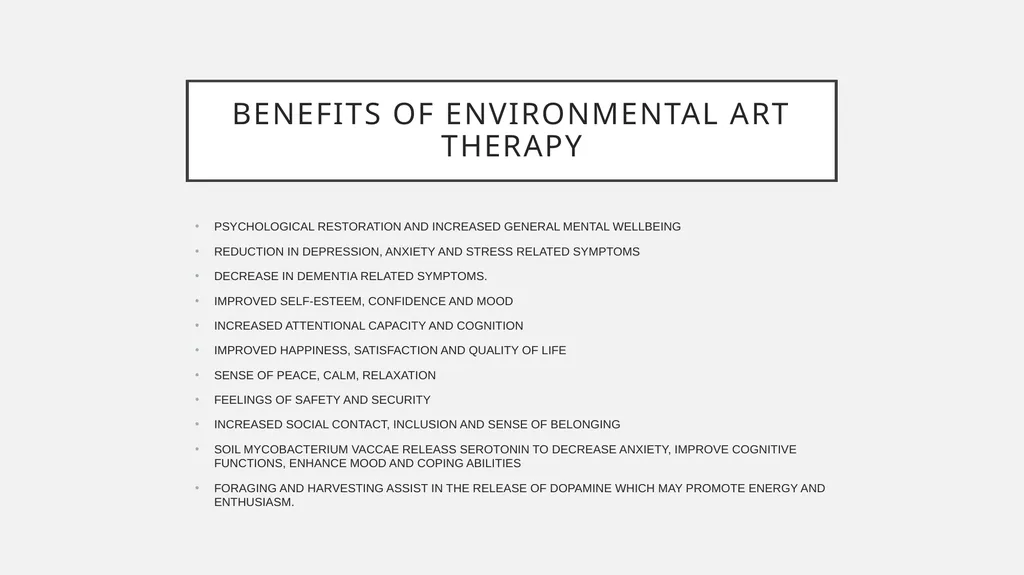 Environmental art therapy The Outdoor studio and - slide 11 of 12
