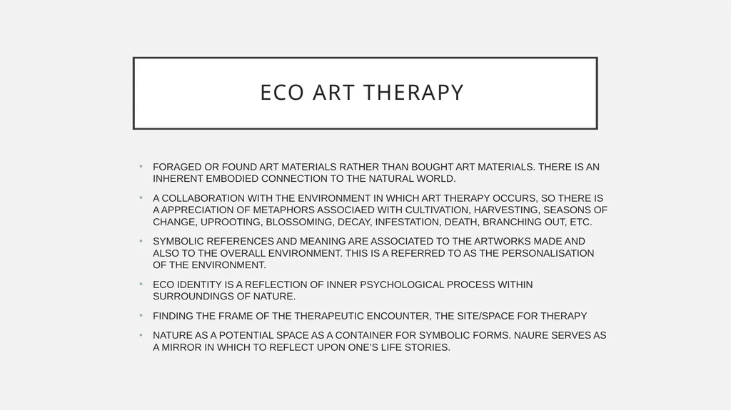 Environmental art therapy The Outdoor studio and - slide 9 of 12