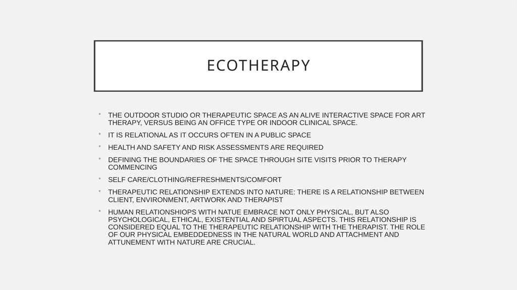 Environmental art therapy The Outdoor studio and - slide 8 of 12