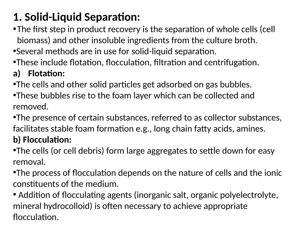 Downstream Recovery The five stages are: - slide 2 of 33