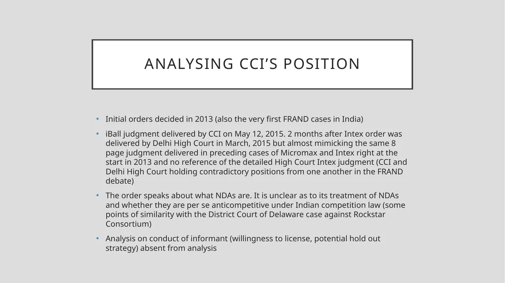 Issues in Indian SEP cases Prof. Avirup Bose - slide 4 of 10
