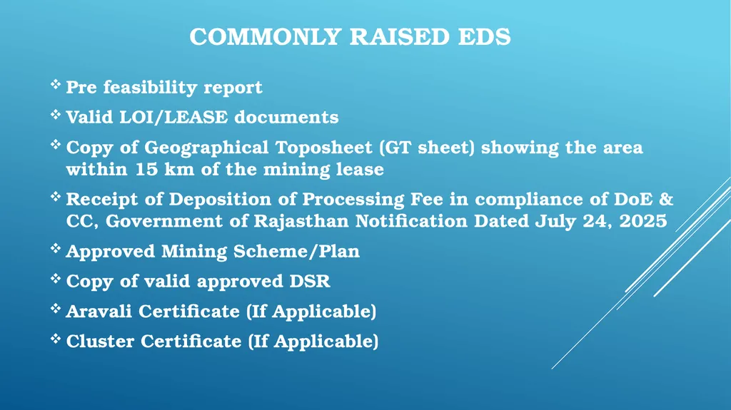 essential details sought (EDS) and Additional - slide 8 of 15