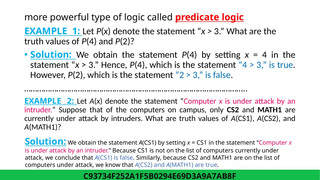 Proposition Logic BY Dr. ISMAEL ABDUL SATTAR A - slide 8 of 9