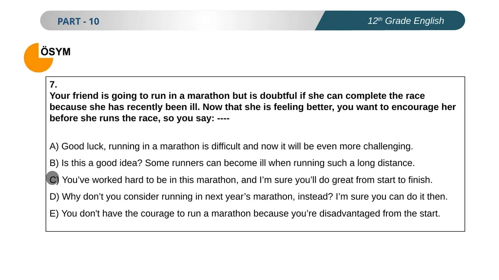 ENGLISH PREPARATION FOR UNIVERSITY ENTRANCE EXAM - slide 8 of 17