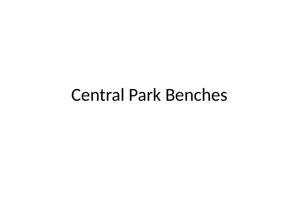 Central Park Benches Adopt-A-Bench Established in - slide 1 of 8