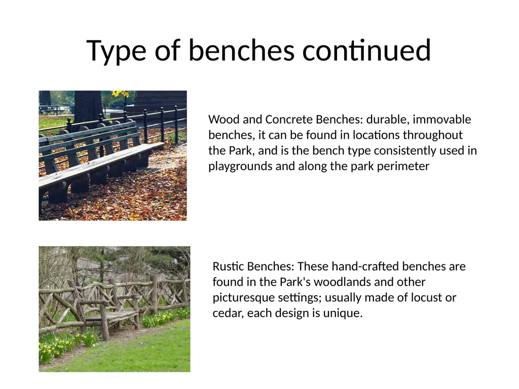 Central Park Benches Adopt-A-Bench Established in - slide 5 of 8