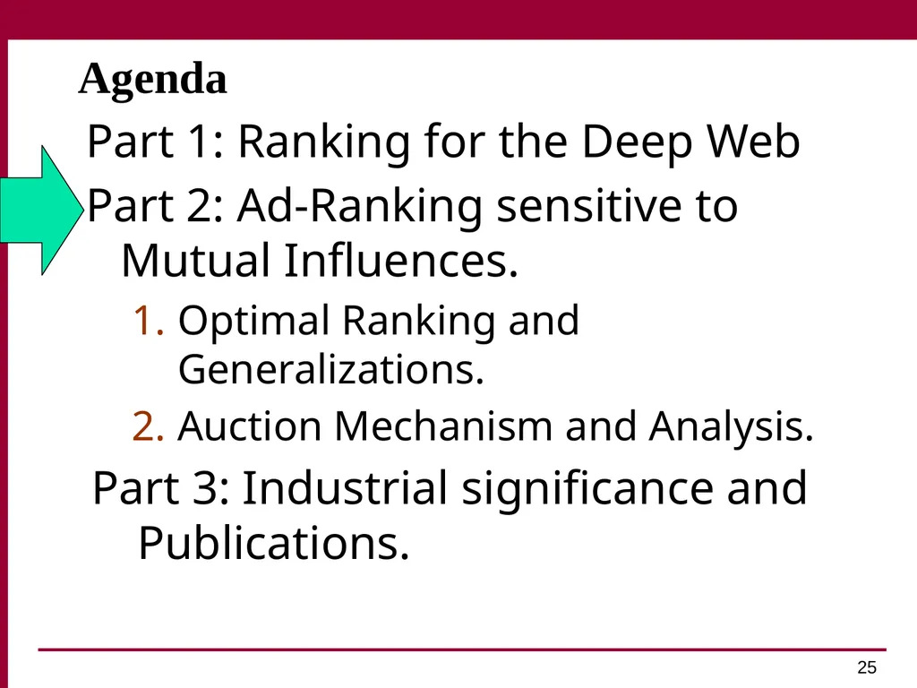 Trust and Profit Sensitive Ranking for Web - slide 25 of 51
