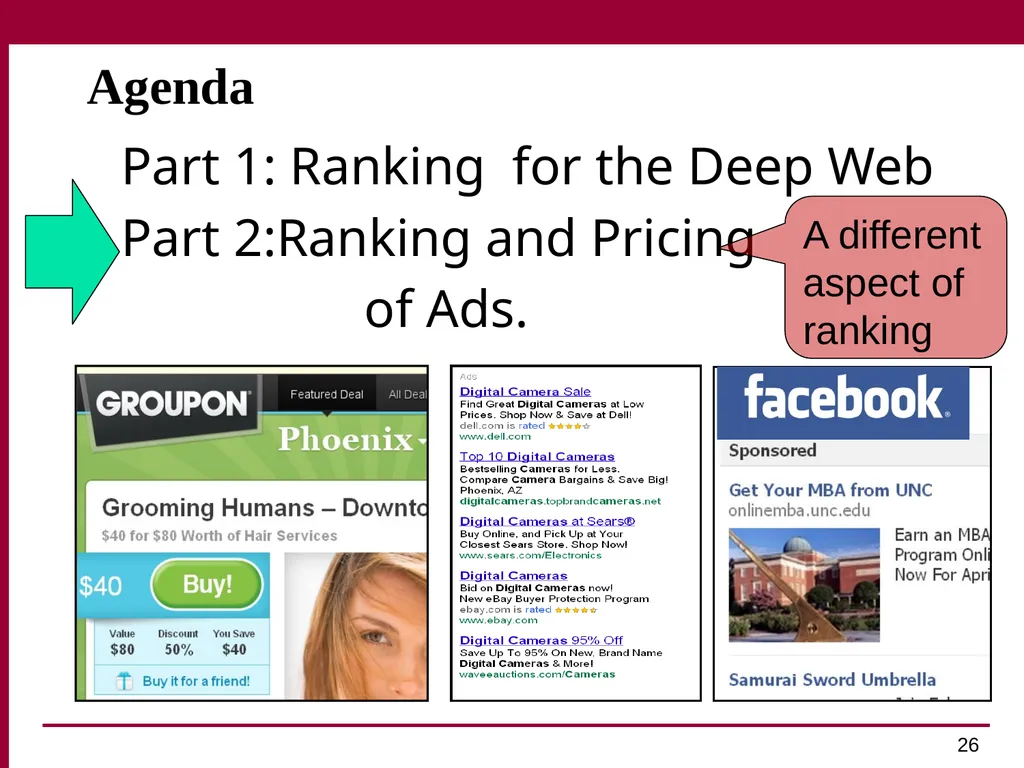 Trust and Profit Sensitive Ranking for Web - slide 26 of 51