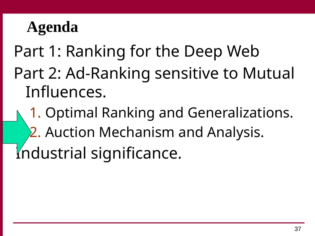 Trust and Profit Sensitive Ranking for Web - slide 37 of 51