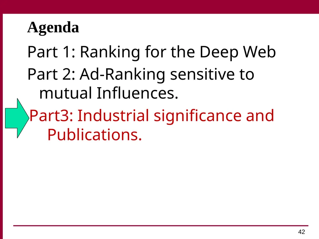 Trust and Profit Sensitive Ranking for Web - slide 42 of 51