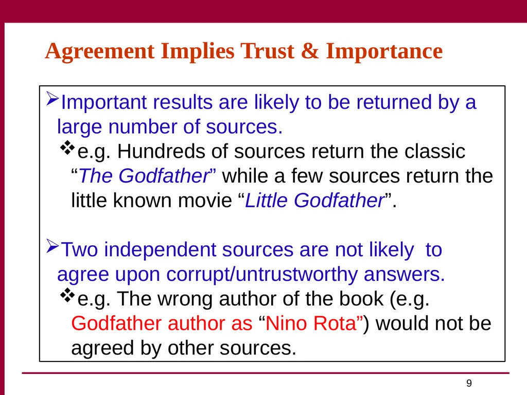 Trust and Profit Sensitive Ranking for Web - slide 9 of 51