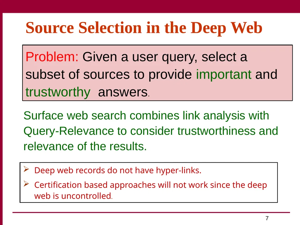 Trust and Profit Sensitive Ranking for Web - slide 7 of 51