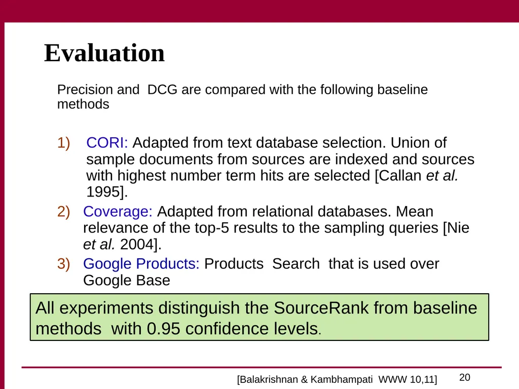 Trust and Profit Sensitive Ranking for Web - slide 20 of 51