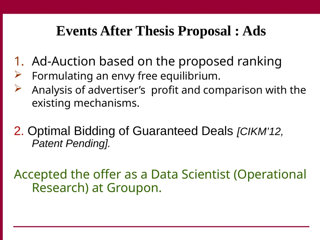 Trust and Profit Sensitive Ranking for Web - slide 50 of 51