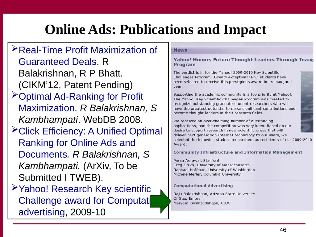 Trust and Profit Sensitive Ranking for Web - slide 46 of 51