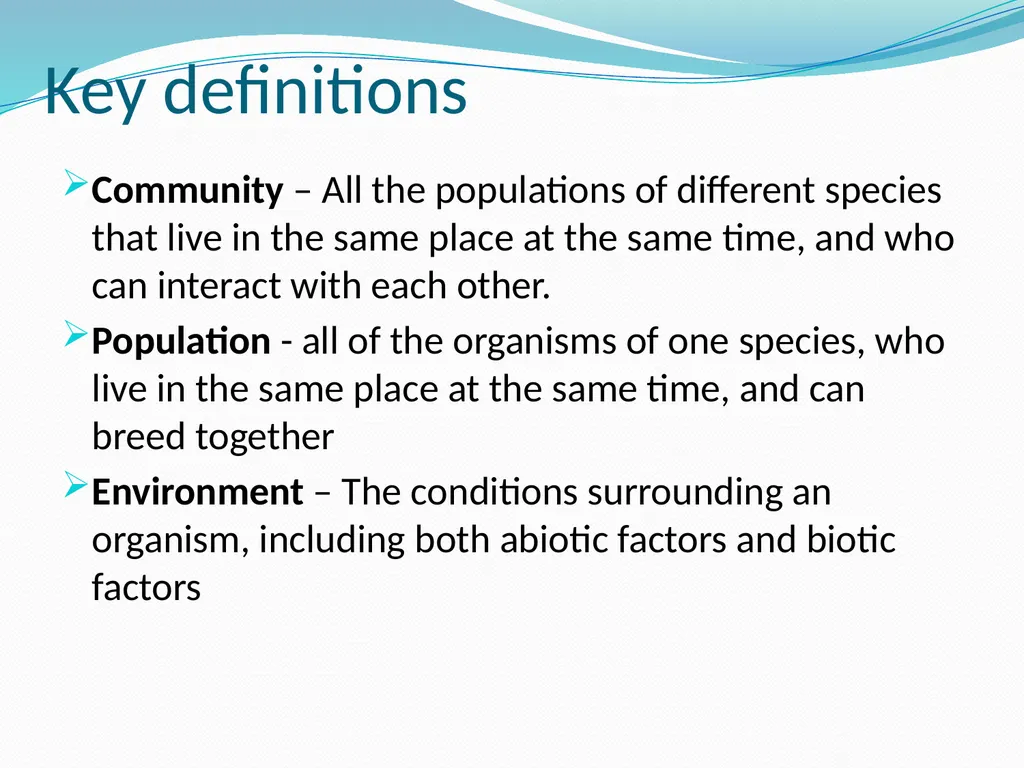 Ecosystems Starter: Key definitions Decomposer - slide 4 of 16