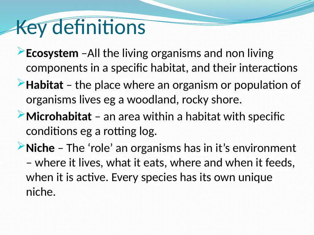 Ecosystems Starter: Key definitions Decomposer - slide 3 of 16